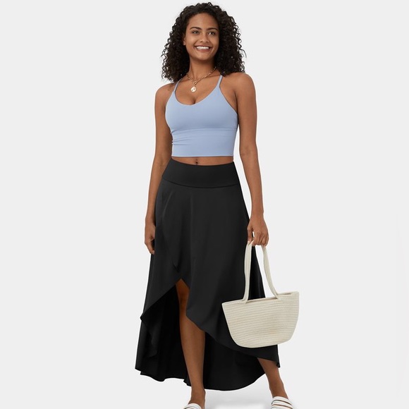 HALARA Skirts Halara Breezeful High Waisted High Low Ruffle Flowy